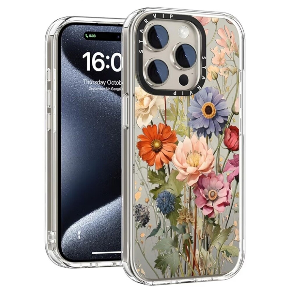 STARVIP Wildflower Phone Case for iPhone 15 Pro Max Trendy Floral Design NWT